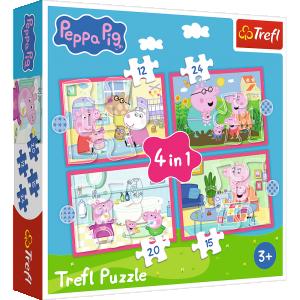 TREFL  PEPPA PIG 4 dėlionių rinkinys &bdquo;Kiaulytė Pepa&ldquo;