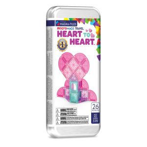 MAGNA-TILES  MICROMAGS Kelioninis konstruktorius &bdquo;Heart to Heart&ldquo;, 26 det.
