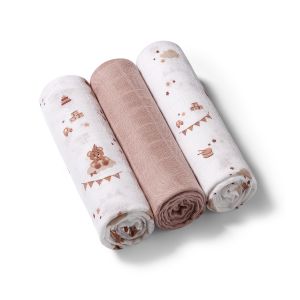BabyOno  vystyklai medvilniniai 3 vnt raudoni 348/18 348/18