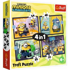 TREFL  MINIONS 4 dėlionių rinkinys &bdquo;Minions&ldquo;