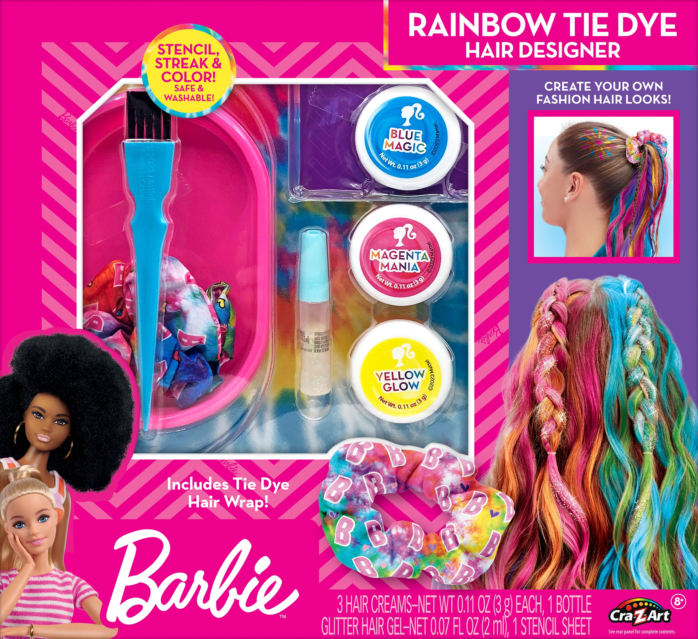 Barbie  Rinkinys „Rainbow Tie-Dye Hair Designer"