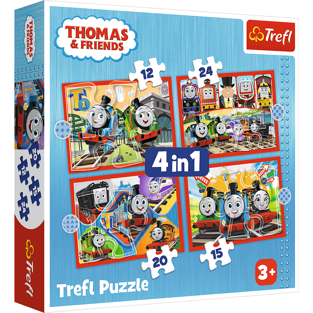 THOMAS & FRIENDS TREFL  4 dėlionių rinkinys „Thomas“