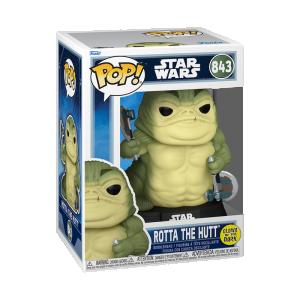 FUNKO  POP! Vinilinė figūrėlė: Star Wars: Mandalorian & Grogu - Rotta the Hutt (Glow)