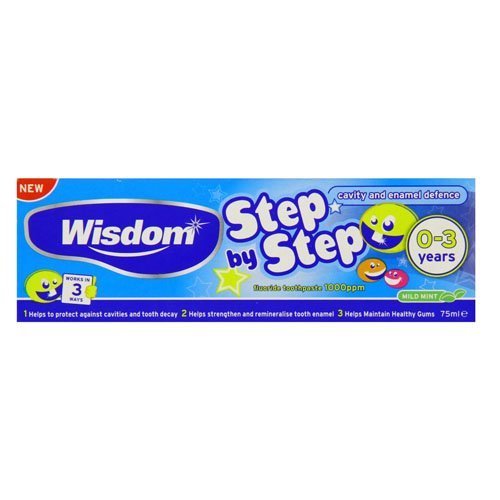 WISDOM dantų pasta 0-3 metams, STEP BY STEP 75 ml