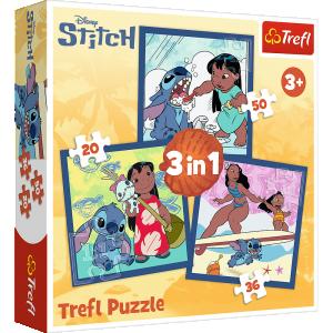 TREFL  DISNEY STITCH 3 dėlionių rinkinys