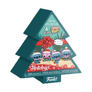 FUNKO  Pocket POP! Vinilinė figūrėlė: Lilo & Stitch - Holiday 4-pack