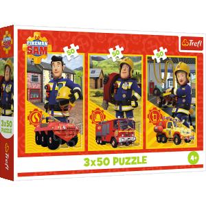 TREFL  FIREMAN SAM Dėlionių rinkinys &bdquo;Ugniagesys Semas&ldquo;, 3 x 50 det.