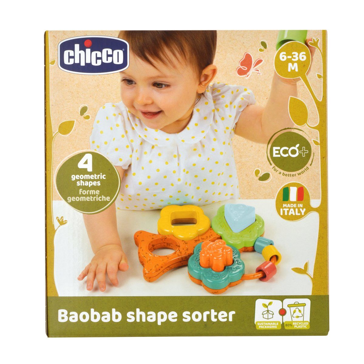 Chicco  Formelių rūšiavimo žaislas „Baobabas“