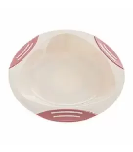 Akuku dubenėlis limpančiu dugnu ir neslystančiais kra&scaron;tais, beige/pink, A0525 &ndash; nuotrauka 2