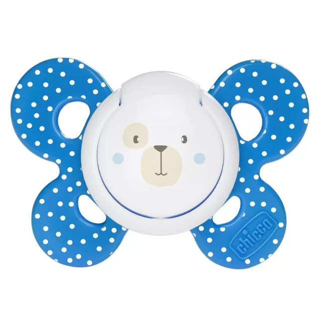 Chicco 6-12 mėn. čiulptukas su sterilizavimo dėžute PHYSIO COMFORT, ortodontinis, "Mum effect" silikono &ndash; nuotrauka 2