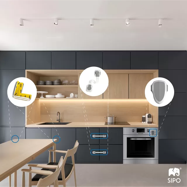 SIPO apsauga smart lock stalčiams durelėms 6 vnt SBS-214 &ndash; nuotrauka 8