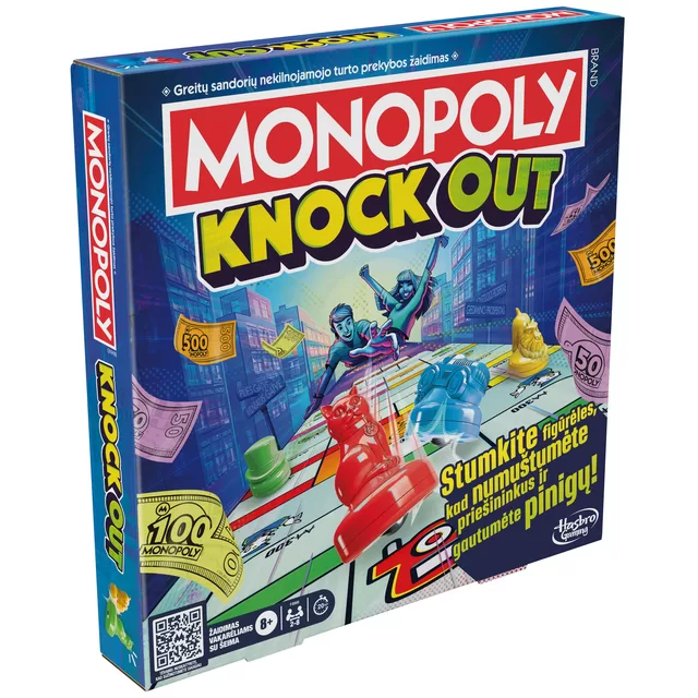 MONOPOLY Žaidimas &bdquo;Monopolis: Knockout&ldquo; (lietuvių k.) &ndash; nuotrauka 2