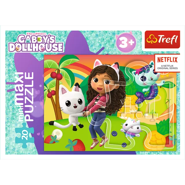 GABBY&acute;S DOLLHOUSE TREFL mini maxi dėlionė 20 det. &ndash; nuotrauka 8
