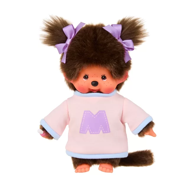 MONCHHICHI Pliu&scaron;inė beždžionėlė su megztuku, 20 cm &ndash; nuotrauka 2