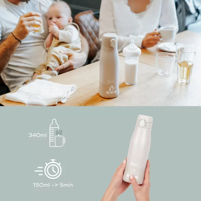 Babymoov &scaron;ildytuvas kelioninis Moov & Feed kreminis A002103 &ndash; nuotrauka 4