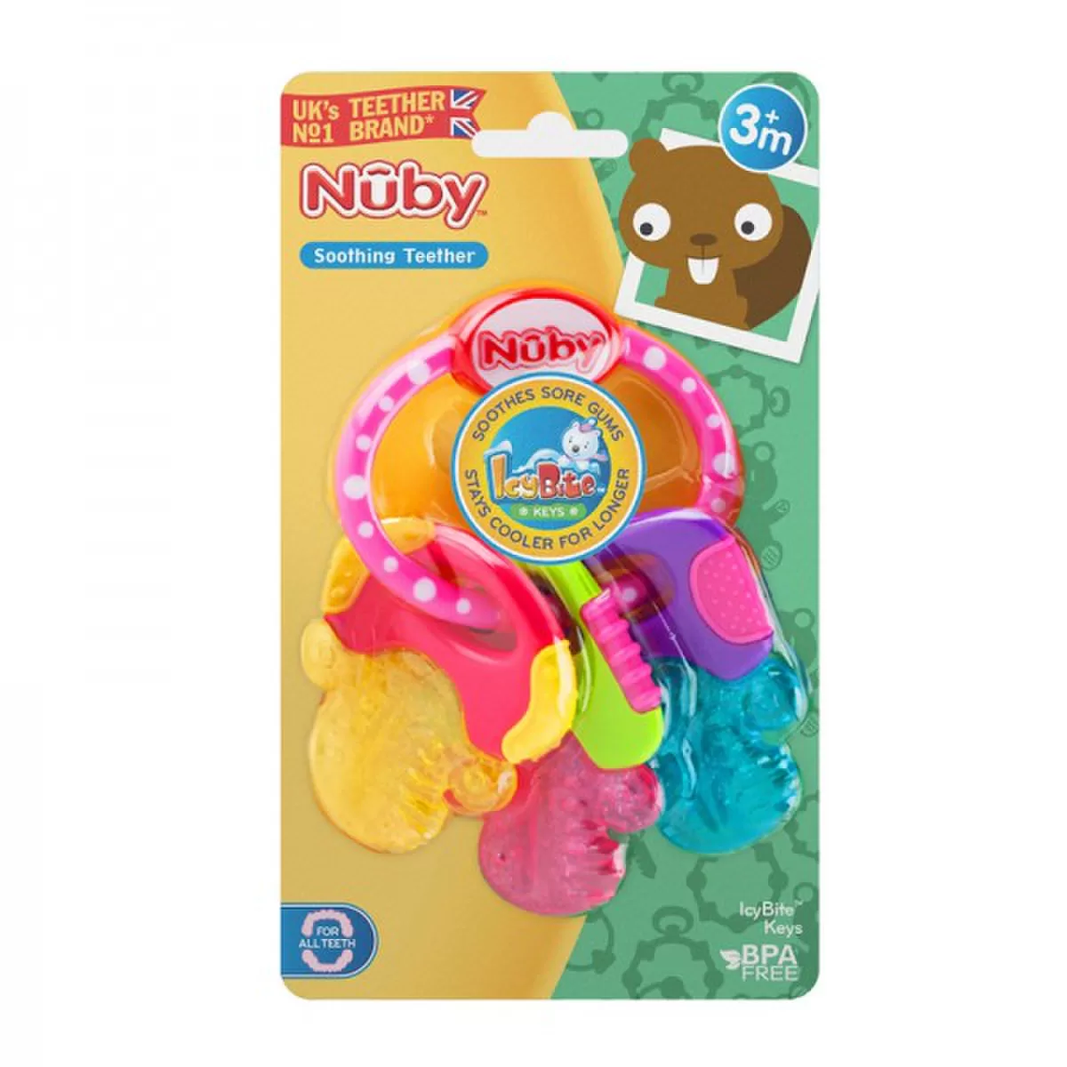 Nuby kramtukas RAKTAI ROŽINIS &ndash; nuotrauka 2