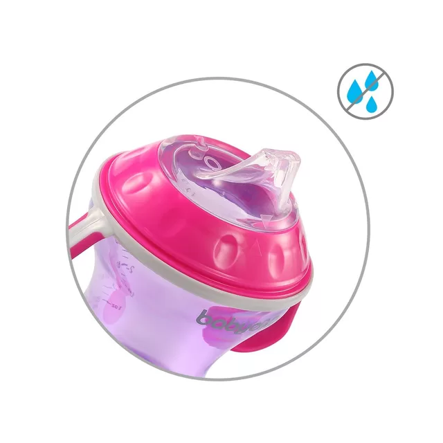 BabyOno nei&scaron;siliejanti gertuvė nuo 6 mėn., mink&scaron;tu snapeliu, NATURAL NURSING, rožinė, 180 ml, 1456 &ndash; nuotrauka 3