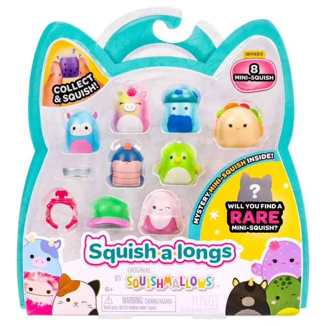 SQUISHMALLOWS SQUISH-A-LONGS Herojai, 8 vnt., 2,5 cm &ndash; nuotrauka 7