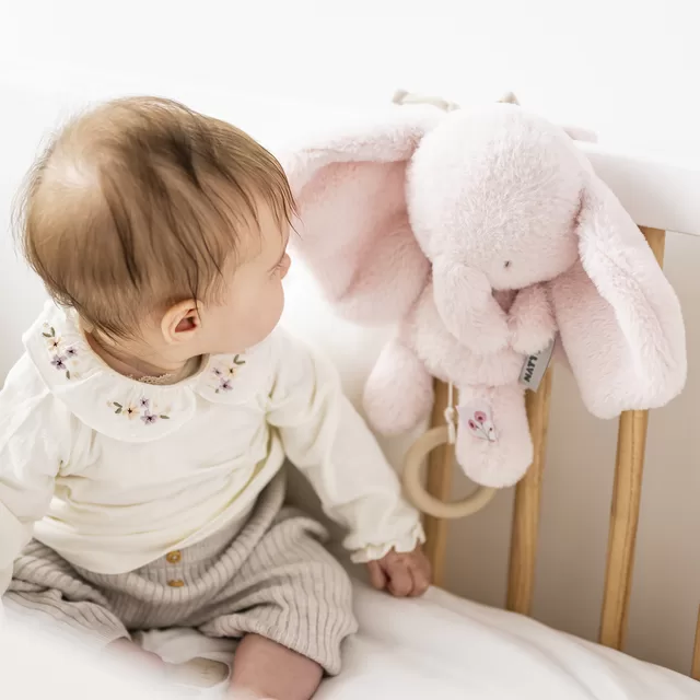 NATTOU Fanfan musical plush toy elephant pink, 25cm &ndash; nuotrauka 4