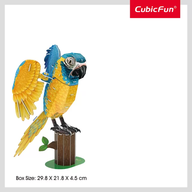 CUBIC FUN CUBICFUN NG 3D dėlionė &bdquo;Mėlyngurklė ara&ldquo; &ndash; nuotrauka 2