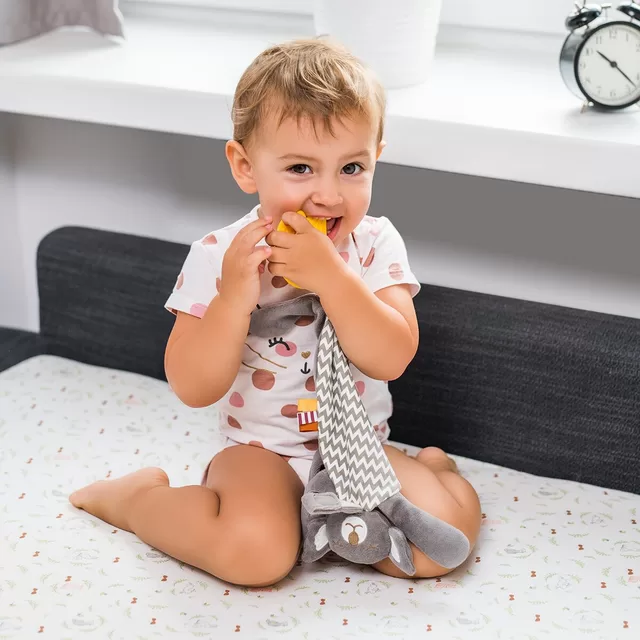 BabyOno mink&scaron;tas žaislas - migdukas su čiulptuko laikikliu, Skinny Mate Pete, 1445 &ndash; nuotrauka 5