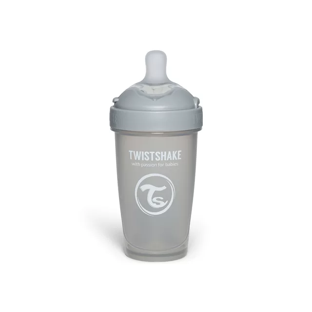Twistshake buteliukas antikolikinis Pro Double 260ml pilkas 79026 &ndash; nuotrauka 2