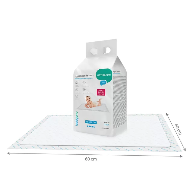 BabyOno kūdikio pervystymo paklotai 22 vnt 40x60 513/22 513/22 &ndash; nuotrauka 6