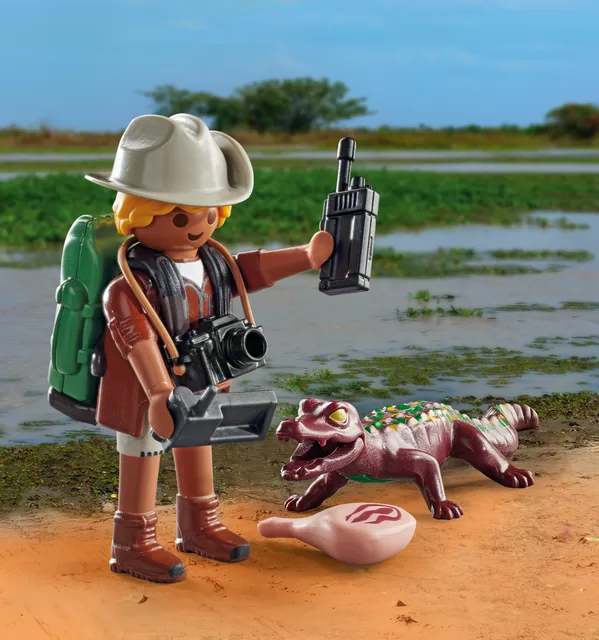 PLAYMOBIL SPECIAL PLUS Tyrinėtojas su kaimanų jaunikliu 71168 &ndash; nuotrauka 3