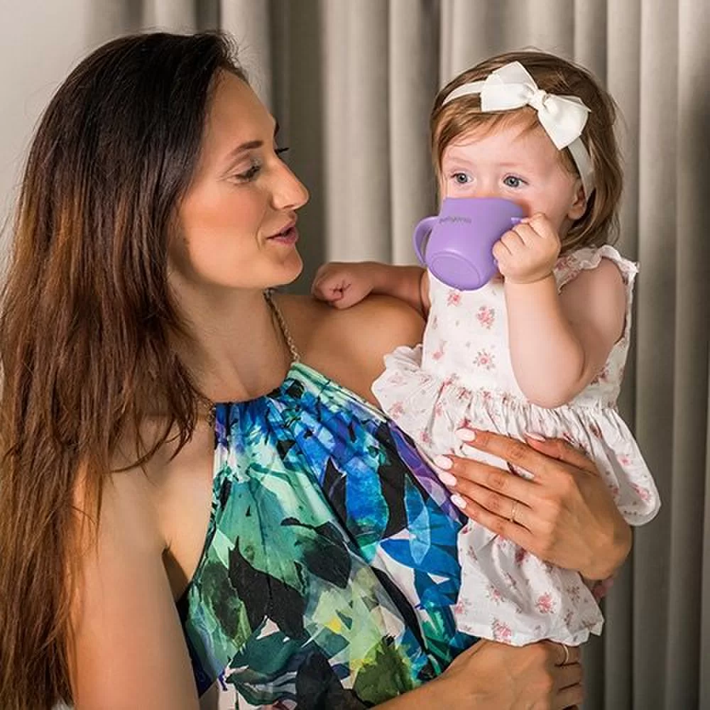BabyOno ergonomi&scaron;kas mokomasis puodelis violetinis 1463/05 &ndash; nuotrauka 5