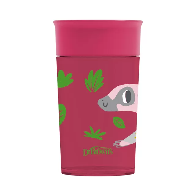 DR. BROWN'S gertuvė su dangteliu 12M+, CHEERS 360 DECO 300ml, raudona &ndash; nuotrauka 2