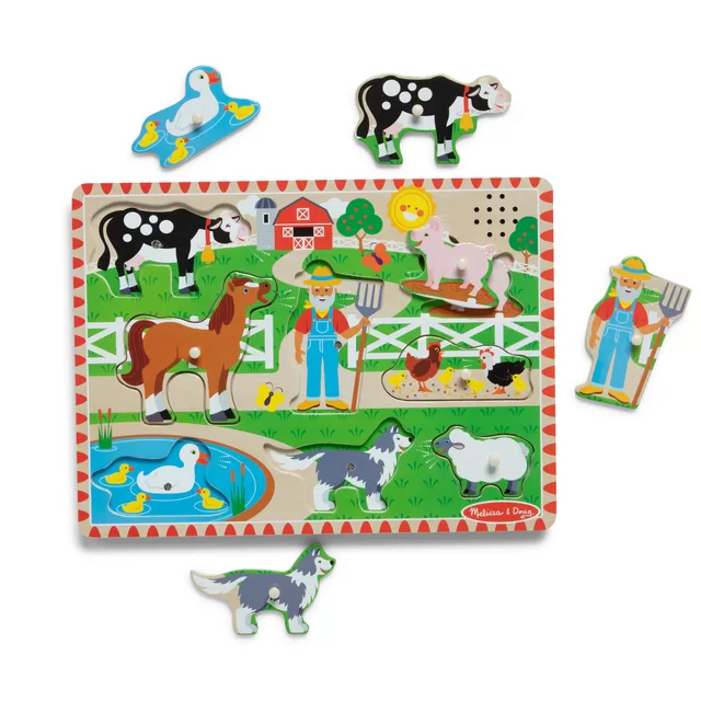 MELISSA & DOUG Grojanti dėlionė &bdquo;Old MacDonald&acute;s Farm&ldquo;, EN &ndash; nuotrauka 4
