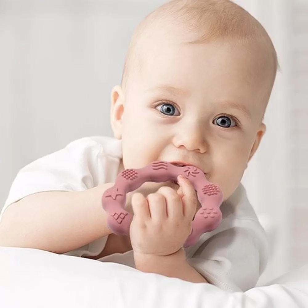 BabyOno kramtukas silikoninis žiedas rožinis 825/02 &ndash; nuotrauka 8