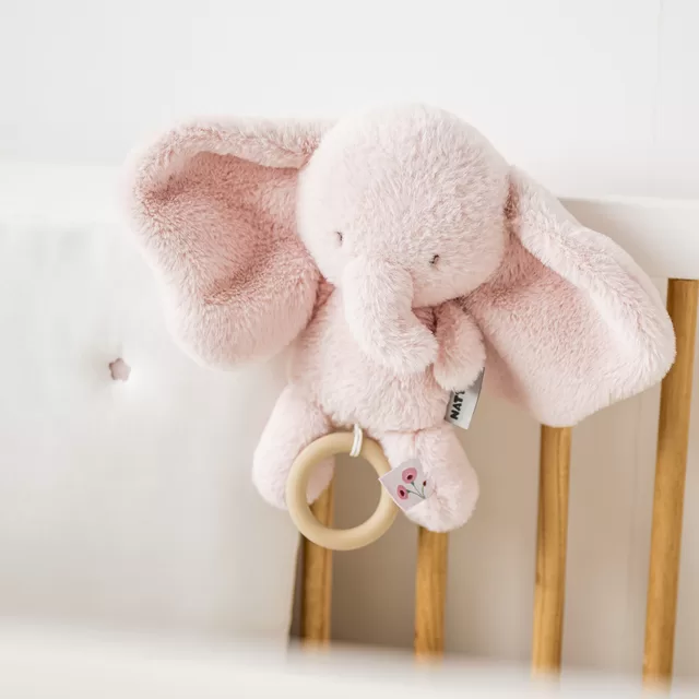 NATTOU Fanfan musical plush toy elephant pink, 25cm &ndash; nuotrauka 3