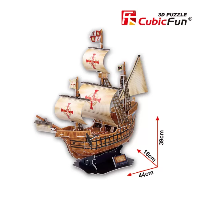 CUBIC FUN CUBICFUN 3D dėlionė (vidutinė) &bdquo;Laivas &bdquo;Santa Maria" &ndash; nuotrauka 4