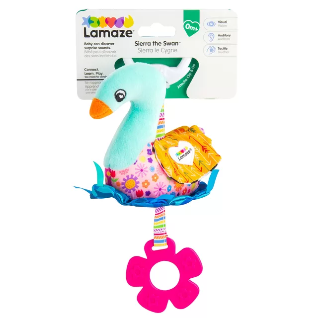 Lamaze pakabinamas lavinamasis žaislas GULBĖ Mini Clip & Go &ndash; nuotrauka 3