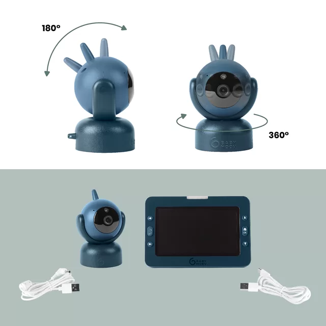 Babymoov mobili video auklė kūdikiui sukasi pasikreipia 5&rsquo;&rsquo; YOO MASTER + HD A014435 &ndash; nuotrauka 3