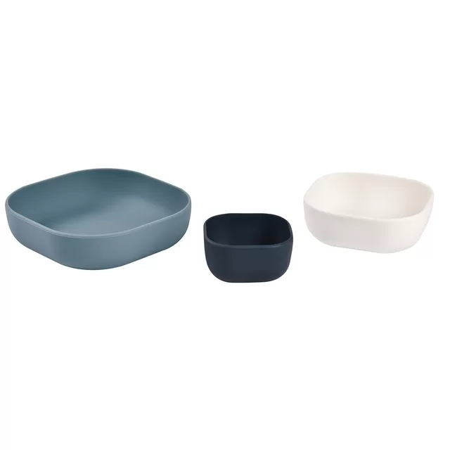 Beaba silikoninių dubenėlių rinkinys, 3 vnt., Night blue &ndash; nuotrauka 4