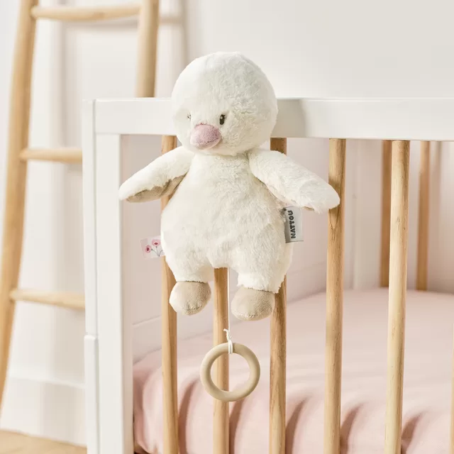 NATTOU Fanfan musical plush toy baby duck, 28cm &ndash; nuotrauka 2
