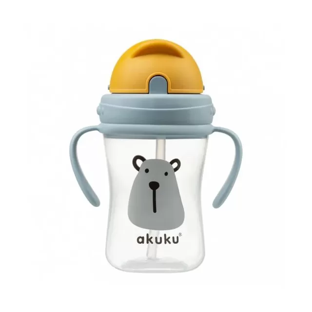 Akuku gertuvė su &scaron;iaudeliu nuo 9 mėn., 300ml, su dviem rankenėlėmis, BEAR A0203 &ndash; nuotrauka 2