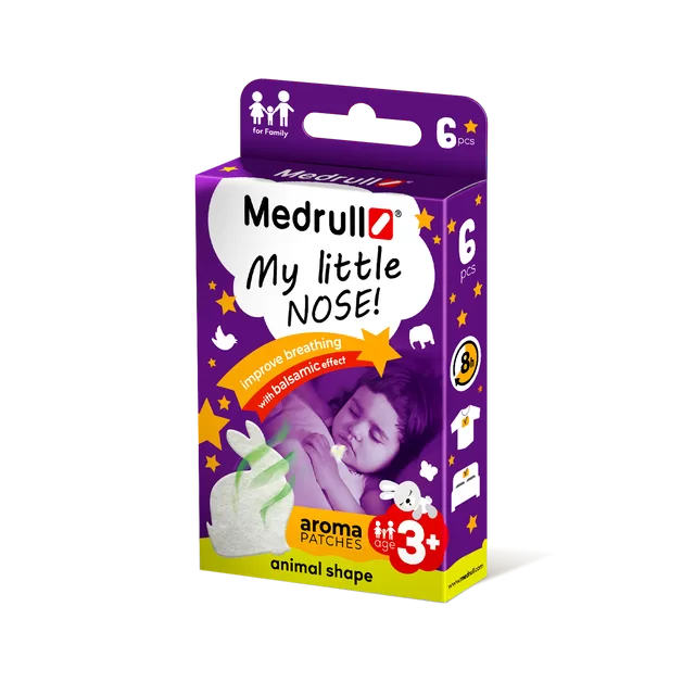 Medrull kvėpavimo pleistrai MY LITTLE NOSE ANIMALS, 6 vnt. &ndash; nuotrauka 6