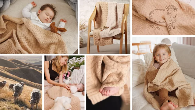 BabyOno pledas merino vilnos tamsiai kreminis 1648/02 &ndash; nuotrauka 3