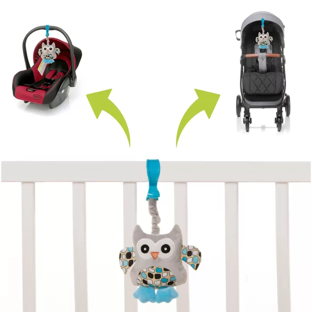 4Baby žaislas cypsiukas vežimėliui, pelėdžiukas, OB02 &ndash; nuotrauka 3