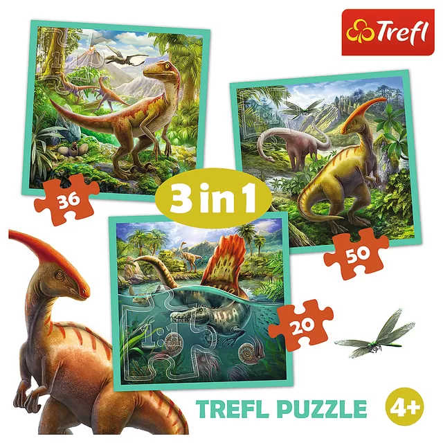 TREFL PUZZLES TREFL 3 dėlionių rinkinys &bdquo;Dinozaurai&ldquo; &ndash; nuotrauka 5