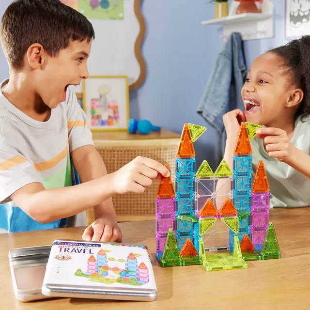 MAGNA-TILES Didelis kelioninis magnetinis konstruktorius &bdquo;Micromags&ldquo;, 55 det. &ndash; nuotrauka 7