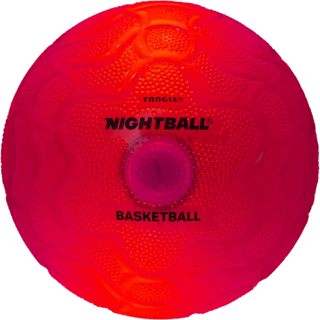 NIGHTBALL TANGLE Tamsoje &scaron;viečiantis krep&scaron;inio kamuolys, 25 cm, raudonas &ndash; nuotrauka 2