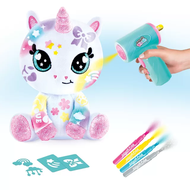 AIRBRUSH PLUSH Rinkinys su aerografu "Vienaragis", 25 cm &ndash; nuotrauka 4