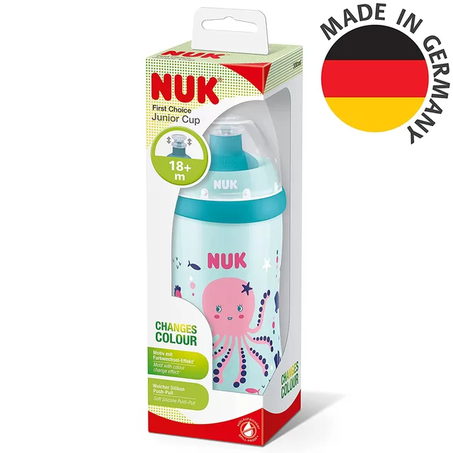NUK spalvą keičianti gertuvė nuo 18 mėn., 300 ml, Junior Cup, A&Scaron;TUONKOJIS &ndash; nuotrauka 3