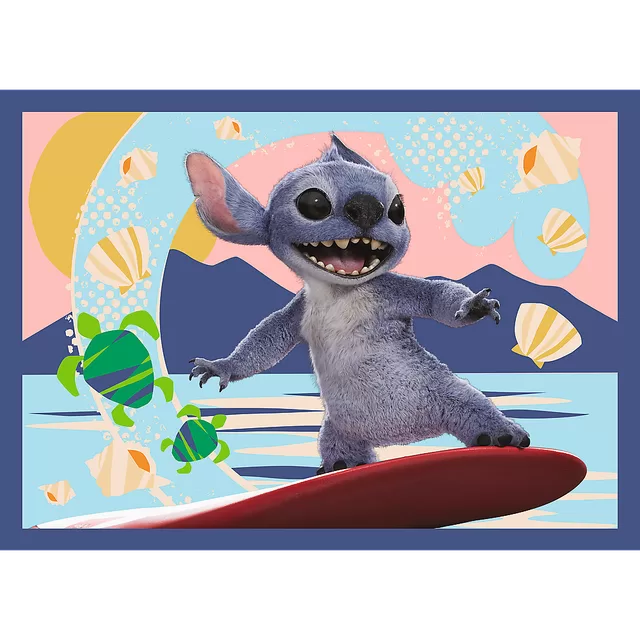 TREFL DISNEY STITCH 4 dėlionių rinkinys &ndash; nuotrauka 4