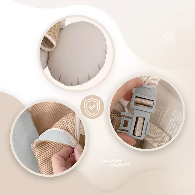 SIPO pripučiamas plaukimo ratas kūdikiams vaikams 6-36 m 11&ndash;18kg kreminis SWM102TR SWM102TR &ndash; nuotrauka 5