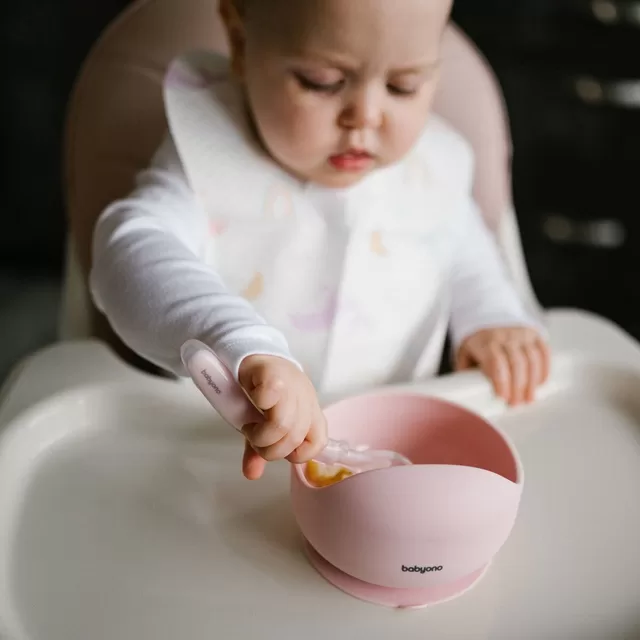 BabyOno dubenėlis silikoninis neslystantis rožinis 1481/02 &ndash; nuotrauka 6